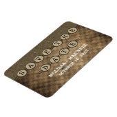 Mocha Steampunk Keys Save the Date Flexi Magnet (Linke Seite)