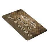 Mocha Steampunk Keys Save the Date Flexi Magnet (Rechte Seite)