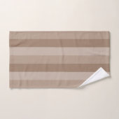 Mocha Striped Pattern Badhandtuch Set (Handtuch)