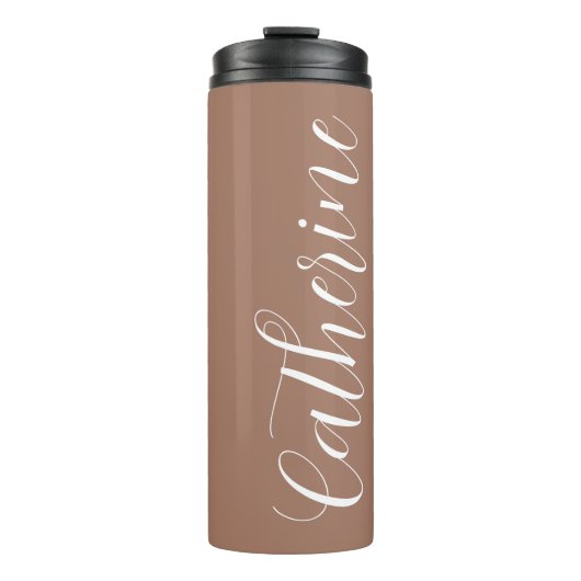 Mocha Stylized Wedding Bridesmaid Thermosbecher (Vorderseite)