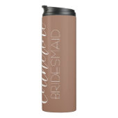 Mocha Stylized Wedding Bridesmaid Thermosbecher (Nach rechts gedreht)