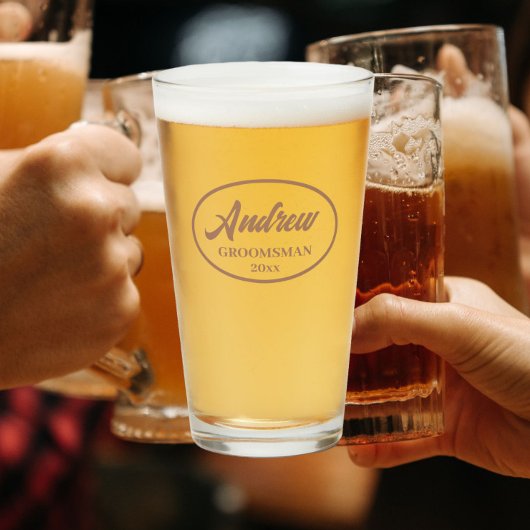 Mocha Stylized Wedding Trauzeuge Glas