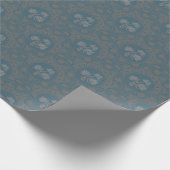 Mocha Tapestry Rokoko Mandala Art Deco Scallop Geschenkpapier (Ecke)