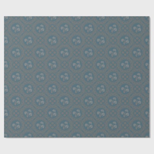 Mocha Tapestry Rokoko Mandala Elegante Diamantstap Geschenkpapier (Flach)