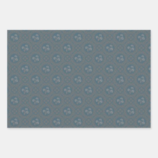 Mocha Tapestry Rokoko Mandala Elegante Diamantstap Geschenkpapier Set (Vorderseite 3)