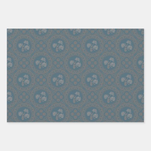 Mocha Tapestry Rokoko Mandala Elegante Diamantstap Geschenkpapier Set (Vorderseite)