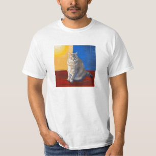 "Mocha the Cat" - Impressionist Style T - Shirt