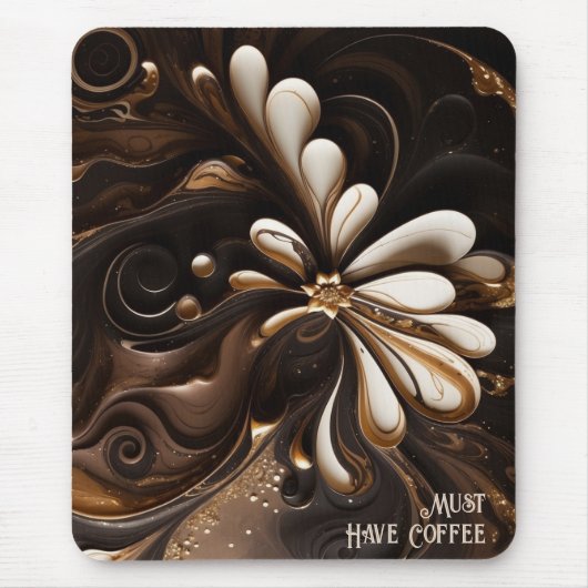 Mocha-Themed Mouse Pad von Coffee Lover Mousepad (Vorne)