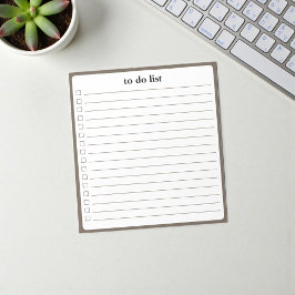 Mocha To Do List Minimalist Teacher Organizer  Notizblock