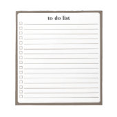 Mocha To Do List Minimalist Teacher Organizer  Notizblock (Vorderseite)