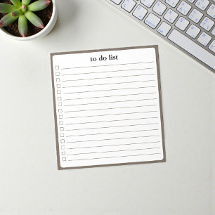 Mocha-To-Do-Liste Minimalistischer Lehrer-Organize Notizblock