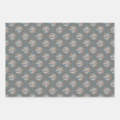 Mocha und Aquamarine Abstrakte Akzente Mandala Oge Geschenkpapier Set (Vorderseite)