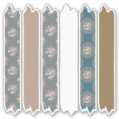 Mocha und Aquamarine Dot Mandala Patterns Washi Ta Aufkleber (Vorderseite)