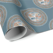 Mocha und Aquamariner Abstrakter Akzent Polka Dot  Geschenkpapier (Rolleneckpunkt)