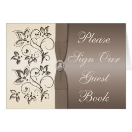 Mocha und Elfenbeinfloralkarte