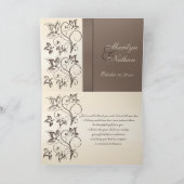 Mocha und Ivory Danke-Card Dankeskarte (Innenseite)