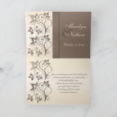 Mocha und Ivory Foto Danke, Card Dankeskarte (Innenseite)