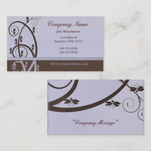 Mocha und Lilac Vine Business Card Visitenkarte