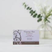 Mocha und Lilac Vine Business Card Visitenkarte (Stehend Vorderseite)