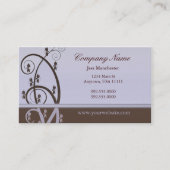Mocha und Lilac Vine Business Card Visitenkarte (Vorderseite)
