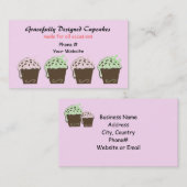 Mocha und Minze Cupcakes Visitenkarte (Vorne/Hinten)
