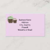 Mocha und Minze Cupcakes Visitenkarte (Rückseite)