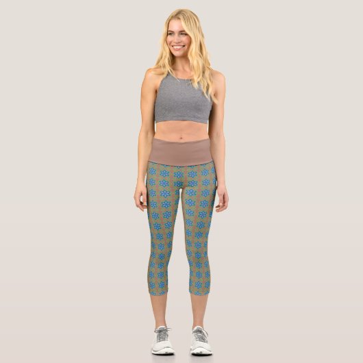 Mocha und Modefarben Capri Leggings (Vorderseite)