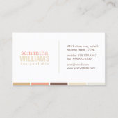 Mocha und Peach Moderne Farbblöcke Visitenkarte (Vorderseite)