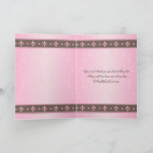 Mocha und Pink Floral Danke Karte (Innenseite)