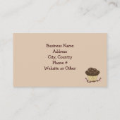 Mocha und Schokoladenkuchen Visitenkarte (Rückseite)