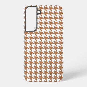 Mocha und Weiß Hahnentrittmuster Nahtloses Muster Samsung Galaxy Hülle