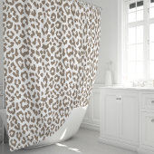 Mocha und White Leopard Duschvorhang