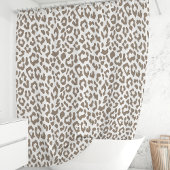 Mocha und White Leopard Duschvorhang