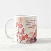 Mocha Verona Sunset Mountain Meadow Bible Verse Kaffeetasse (Links)