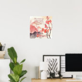 Mocha Verona Sunset Mountain Meadow Bible Verse Poster (Heimbüro)