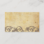 Mocha Vintag Damask Swirl Wedding Placecards Platzkarte (Rückseite)