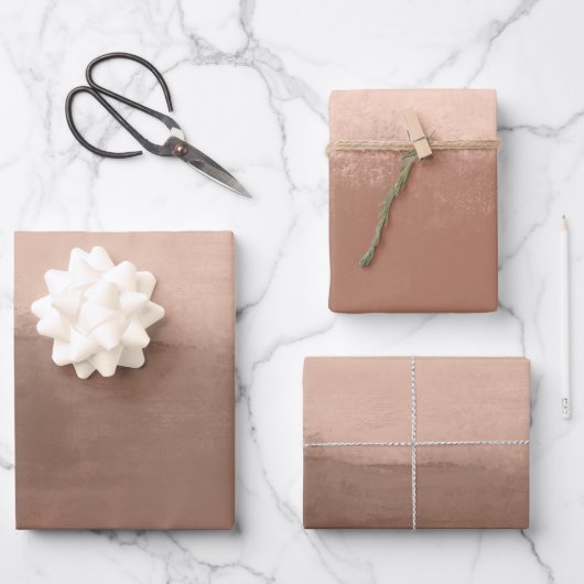Mocha Watercolor Abstract Geschenkpapier Set (Vorderseite)