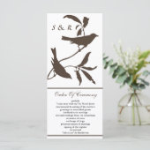 Mocha Wedding Programm (Stehend Vorderseite)