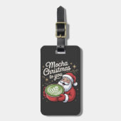 Mocha Weihnachten für Sie Green Coffee Matcha Gepäckanhänger (Vorderseite vertikal)