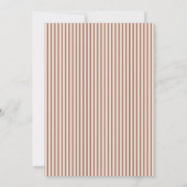 Mocha Whimsical Wavy Border Wedding Einladung (Rückseite)