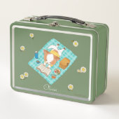Mochi auf einem Picnic Customizable Design Lunch B Metall Brotdose (Vorderseite)