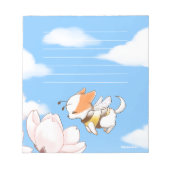 Mochi Bee Bumble Bee Doggy Puppy and Sakura Notizblock (Vorderseite)