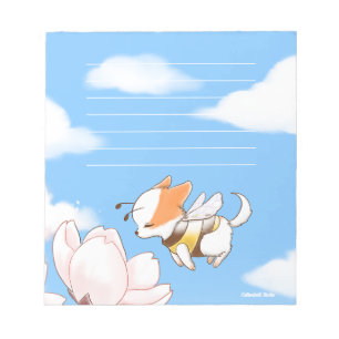 Mochi Bee Bumble Bee Doggy Puppy and Sakura Notizblock