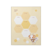 Mochi Bee Niedlich Puppy Honey Bee Weekly Planner Notizblock (Rotiert)