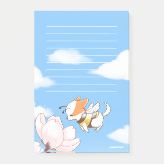 Mochi Biene und Blume Blühen Springy Floral Post-it Klebezettel