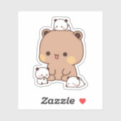 Mochi Brownie Bear und Baby Panda Aufkleber (Blatt)