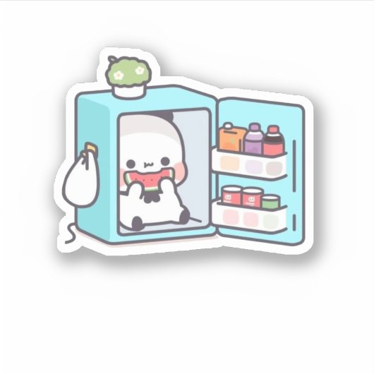 Mochi Brownie Bear und Baby Panda Aufkleber (Vorderseite)