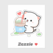 Mochi Cat Peach and Goma Aufkleber (Blatt)