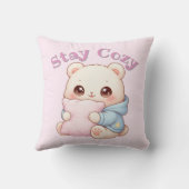 Mochi Cuddle Bear Cute Kawaii Style Pillow Hug  Kissen (Rückseite)