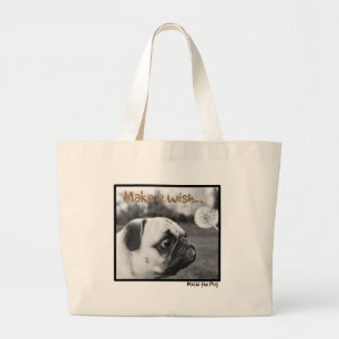 Mochi der Mops machen einen Wunsch Jumbo Stoffbeutel